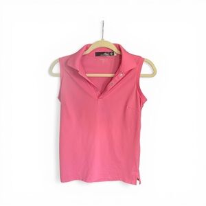 Ralph Lauren Sleeveless Pink Polo Top Size S